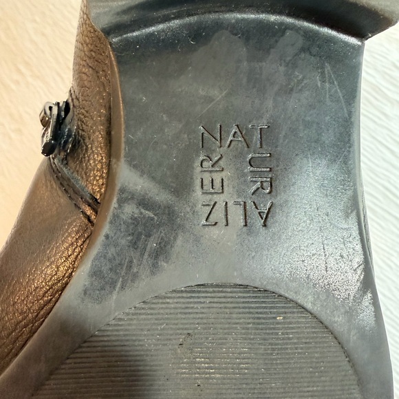 Naturalizer Wide Calf Riding Boots Black Leather size 8 chunky - Picture 7 of 15